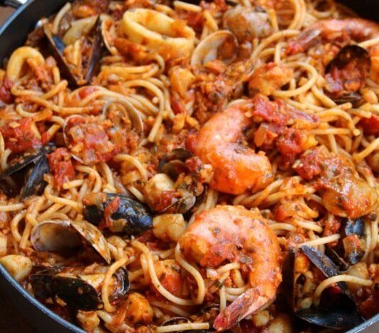 Pates spaghetti aux fruits de mer