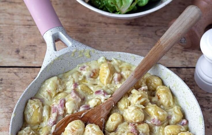 Poêlée de gnocchi façon tartiflette
