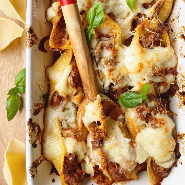 Conchiglioni à la bolognaise et aux légumes