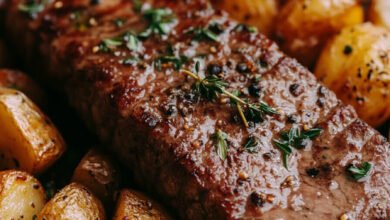 Poêlée de Steak et Pommes de Terre au Beurre à l’Ail