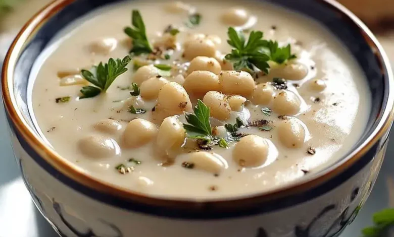 Soupe crémeuse aux haricots