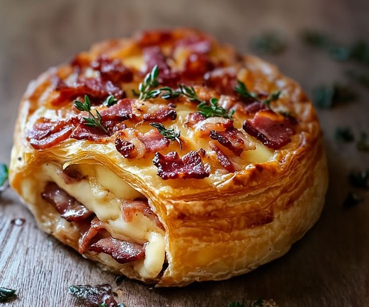 Feuilleté au Camembert et Lardons : Une Touche de Gourmandise Fondante et Croquante