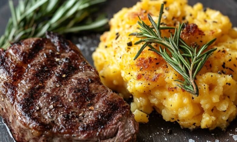 Poêlée de Pommes de Terre et Steak aux Herbes Ailées