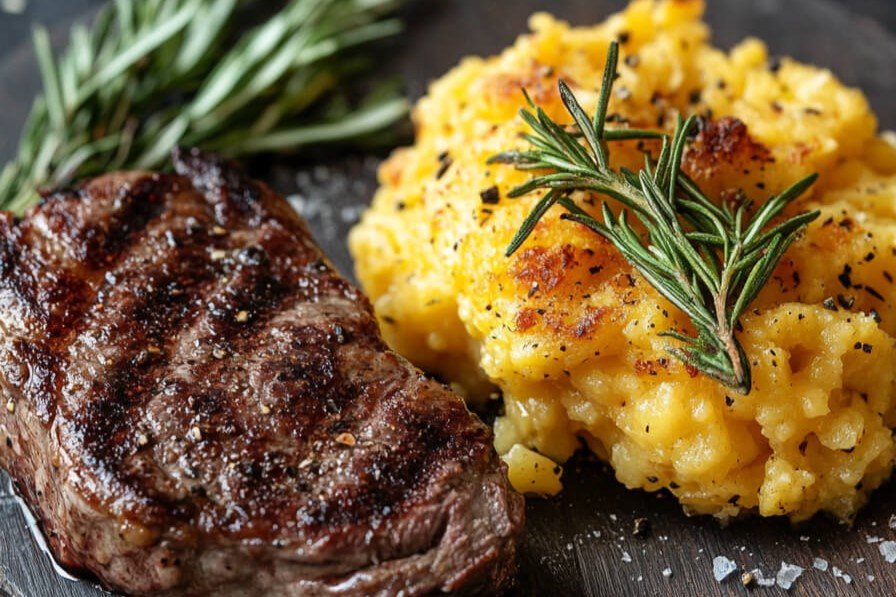 Poêlée de Pommes de Terre et Steak aux Herbes Ailées