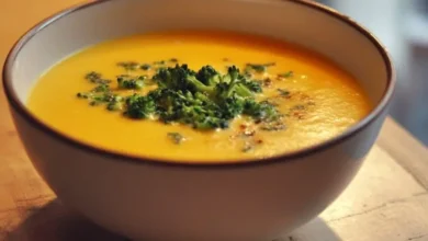 Soupe au cheddar et brocoli