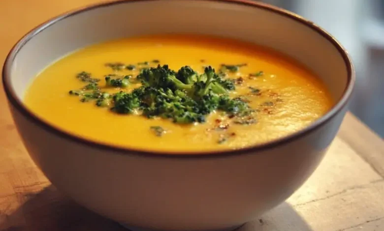 Soupe au cheddar et brocoli