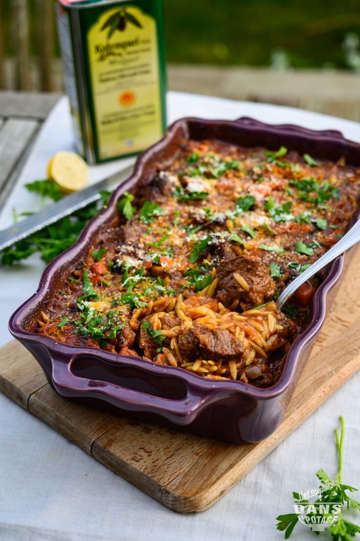 Giouvetsi, ragoût de viande à l'orzo