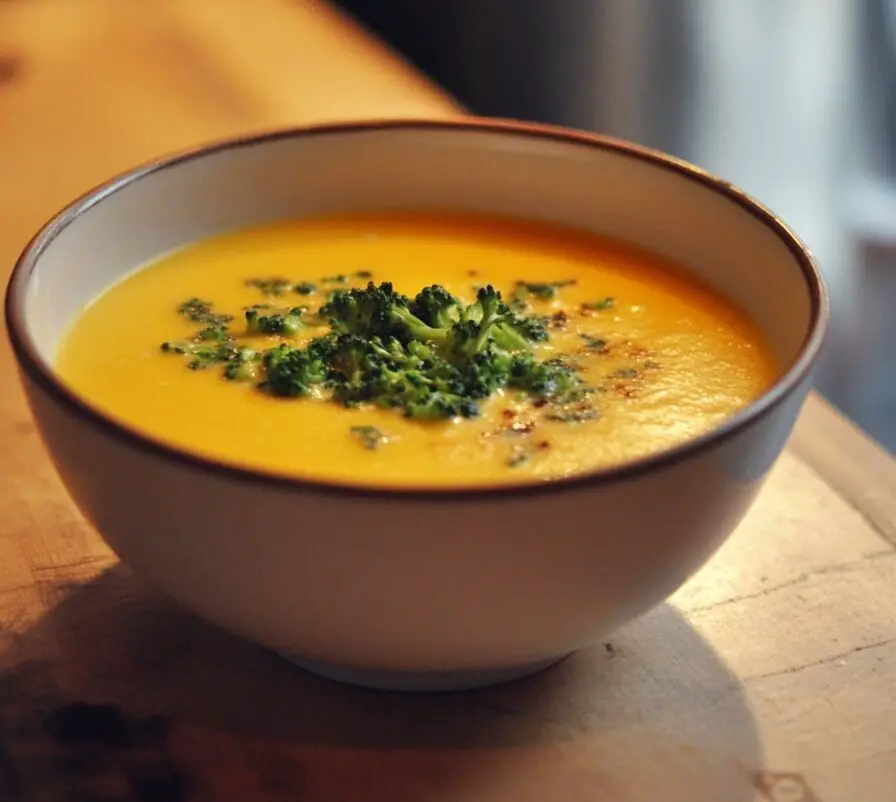 Soupe au cheddar et brocoli