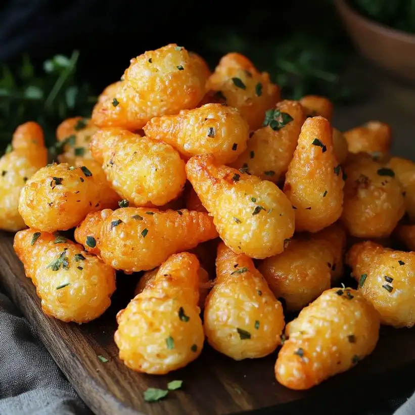 Petits choux au fromage en forme de carottes