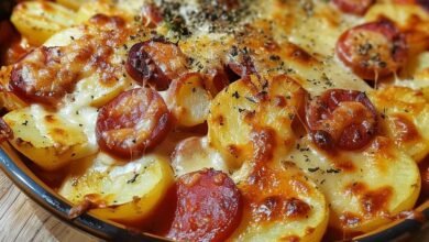 Gratin Rustique de Pommes de Terre au Chorizo et Béchamel de Tomate