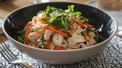 Salade de nouilles au poulet