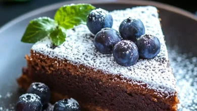 Gâteau au Café et Myrtilles