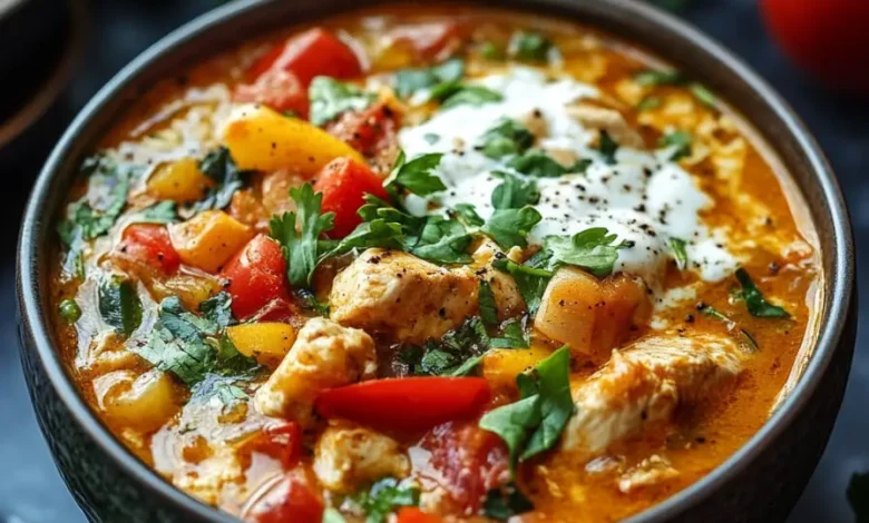 Soupe Fajita au Poulet