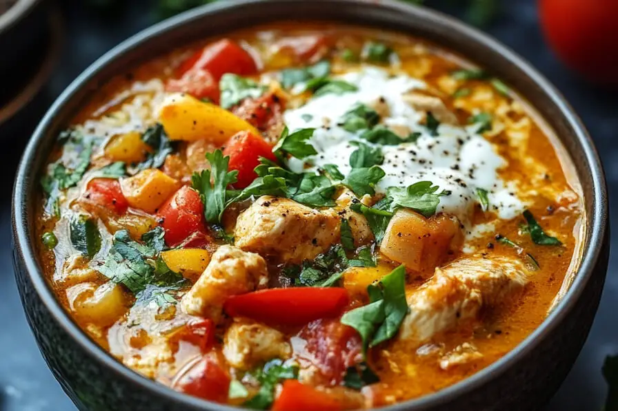 Soupe Fajita au Poulet