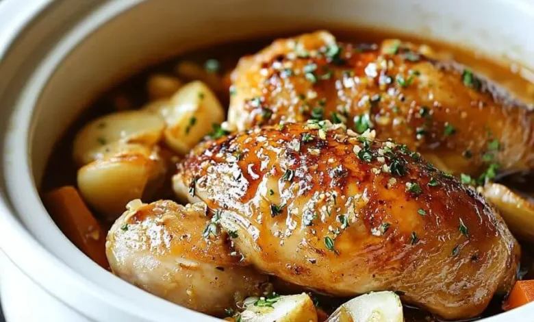 Poulet miel-ail à la mijoteuse