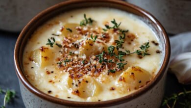 Soupe de Pommes de Terre Gratinées