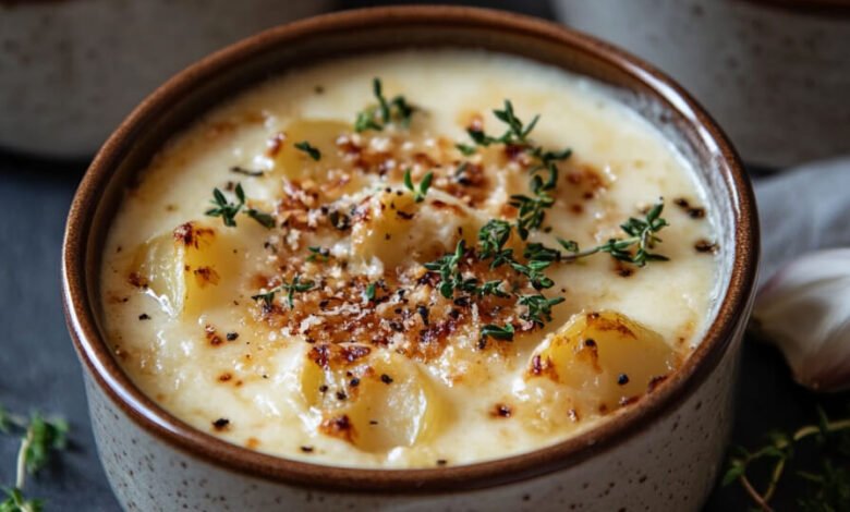 Soupe de Pommes de Terre Gratinées