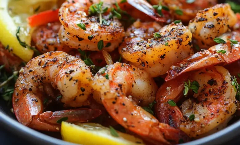 Scampi de Crevettes et Légumes Rôtis