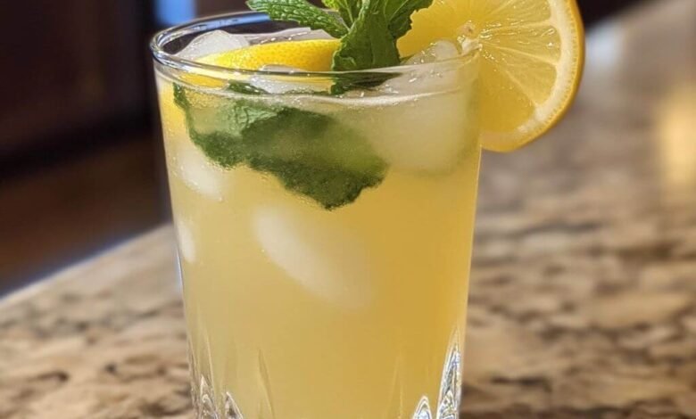 Cocktail mojito au citron fait maison