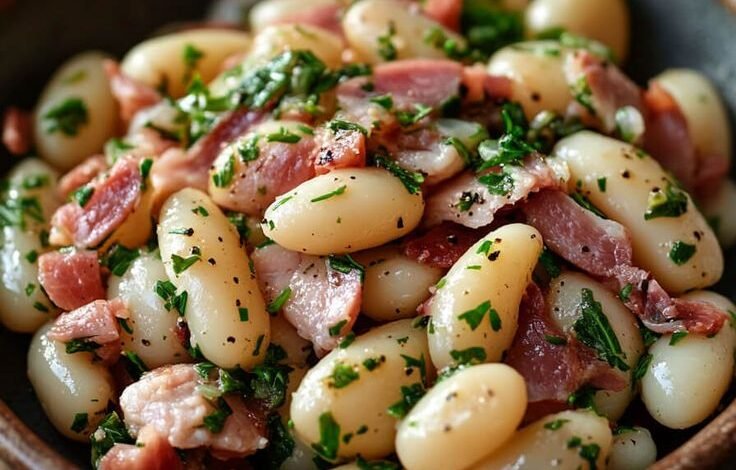 Recette gourmande : Haricots Blancs et Jambon, un délice savoureux!