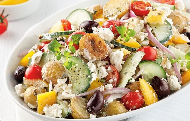 Salade de pommes de terre à la grecque