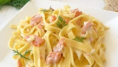 Tagliatelles au saumon fumé