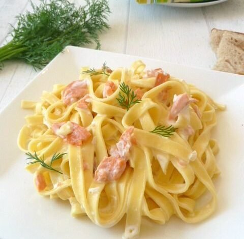 Tagliatelles au saumon fumé