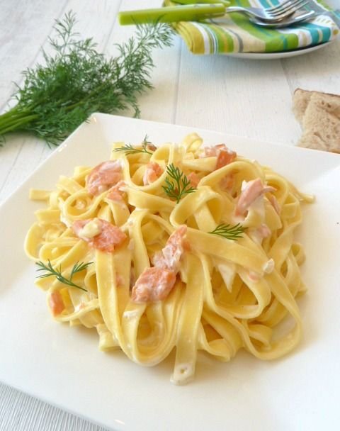 Tagliatelles au saumon fumé