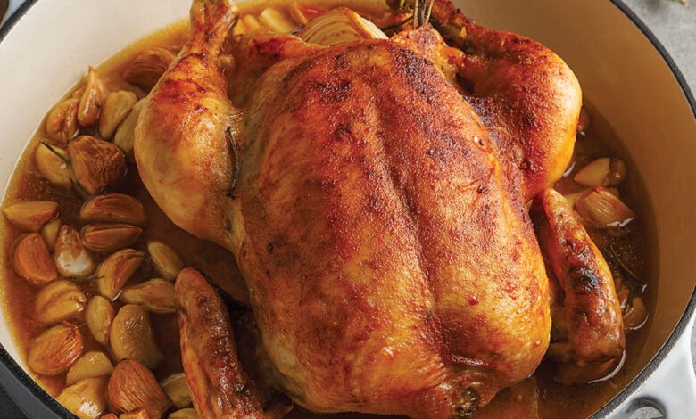 Poulet aux 40 gousses d’ail